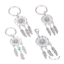 Charms Mini Car Keyring Handgemaakte Dream Catcher Charme Home Decor Keychain Feather Sieraden Keyholder Dreamcatcher Hanger Wall Hangend Dhcrn