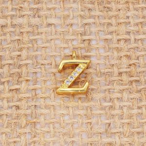 Collier à breloques minimaliste avec lettre Z initiale pour femmes, pendentif de l'alphabet, accessoires de bijoux, vente en gros