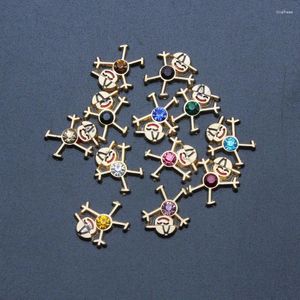 Charmes mélange couleur 20pcs / lot Gold Crystal Birthstone Boys Floating Living Pendants Pendants Vertets Bijoux Accessoire