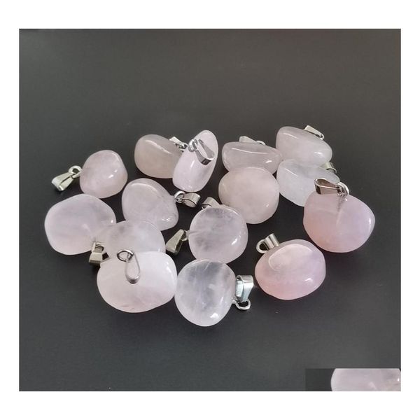 Charmes Cristal Naturel Rose Quartz Irregar Pierre Forme De Ventilateur Pendentif Pour Boucles D'oreilles Bricolage Collier Fabrication De Bijoux Sport1 Drop Delivery Fin Dhzfu