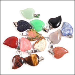 Charms Naturel Quartz Coeur Pierre Pendentif Diy Bijoux Cristaux De Guérison Coeurs Chakra Pendentifs Charme Pour Faire La Livraison De Baisse Trouver Dh6Pq