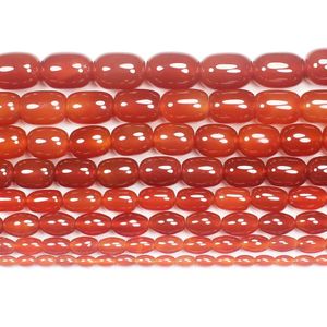 Breloques en forme de tambour en cornaline rouge naturelle, perles en vrac de 4x613x18mm, 15 pouces, vente en gros pour bijoux de bricolage, livraison gratuite