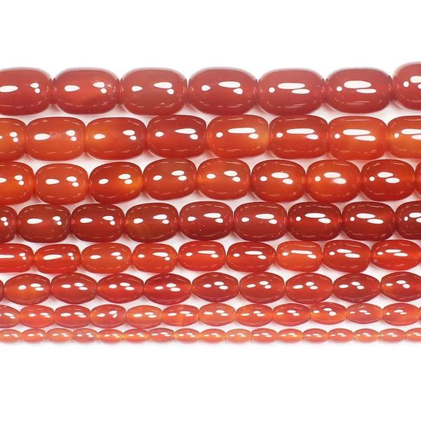 Breloques en forme de tambour en cornaline rouge naturelle, perles en vrac de 4x613x18mm, 15 pouces, vente en gros pour bijoux de bricolage, livraison gratuite