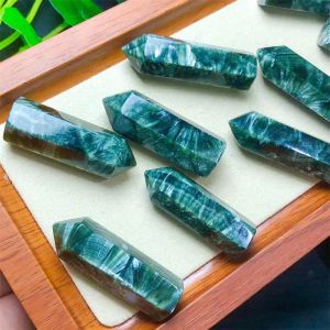 Charms Natural Seraphinite Point Pendentif Crystal Making Charm Jewelry Heury Energy for Charm Women Party Gift 1pcs 3948mm