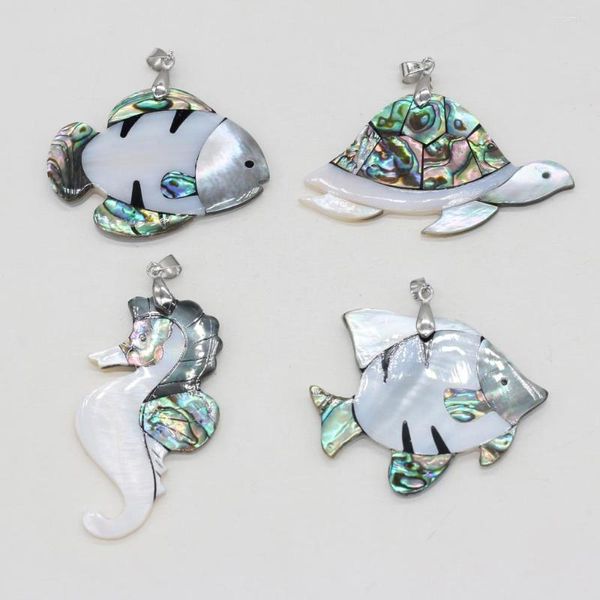 Charms Natural Shell Marine Life Forme Pendre Tortoise Seahorse pour bijoux Making DIY Collier Bracelet Oreille d'oreille Accessoires