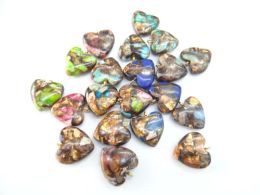 Charms Natural Stone Quartz Crystal Turquoises Mariene sedimentaire hartvormige hanger voor doe -het -zelf sieraden maken kettingaccessoires10pc