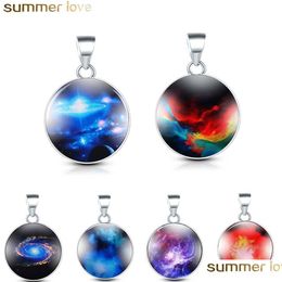 Charms Nieuwe aankomstruimte Universe Galaxy Glass Hanger voor ketting Neba unisex dromerige bal charme diy mannen vrouwen sieraden drop leveren dhgqs