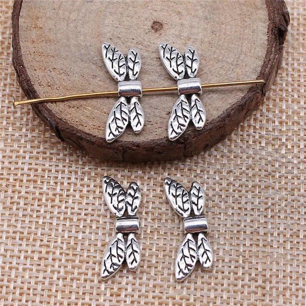 Charmes ornements Butterfly Angel Wing Small Hole Spacers perles de bijoux pendentifs 22x8 mm 20pcs