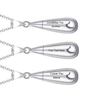 Charms gepersonaliseerde aangepaste RVS Teardrop hart urn ketting as aandenken Memorial hanger crematie sieraden 20 286S