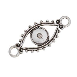 Charms Rainxtar Legering Oog van Horus Bedels Armbanden Makingg Evil Eye Connector Bedels 12*30mm 100 stks Aac1648