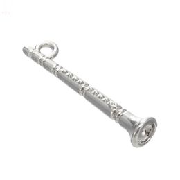 Charms Rainxtar Fashion Alloy Clarinet Music Instrument 628mm 50pcs AAC826 230313