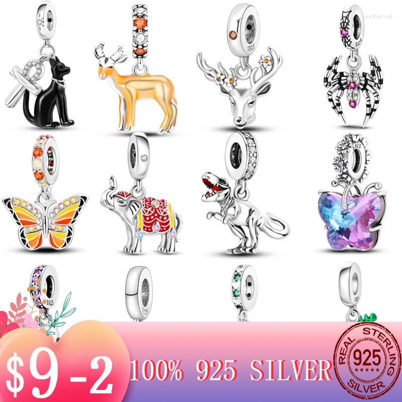 Charms Realistic Animal Collection Dinosaur Elephant Butterfly Dangle Charm Fit MULA Bracelet Necklace Beads Pendant Jewelry Women Gift