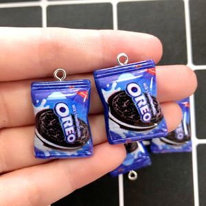 Dijes de resina Flatback Chocolate galleta pendiente Simated Snacks Diy Crafts Phone Case adorno Bead Jewlery Make D94 Drop Deliver Smtp1