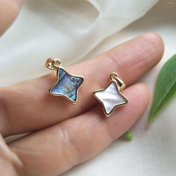 Charms Retro Healing Small Mother Of Pearl Charm Pendant Lovely Star Natural Abalone Shell Colgantes DIY Jewelry