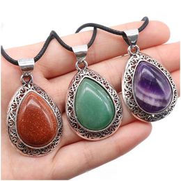 Charms Rétro En Gros Collier En Pierre Naturelle Goutte D'eau Cristal Opale Mode Pendentifs Reiki Guérison Cadeau Livraison Bijoux Résultats Co Dhvvu