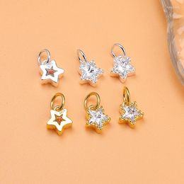 Charms S925 plata esterlina luz japonesa colgante de estrella de lujo hecho a mano Diy pulsera collar accesorios con cuentas