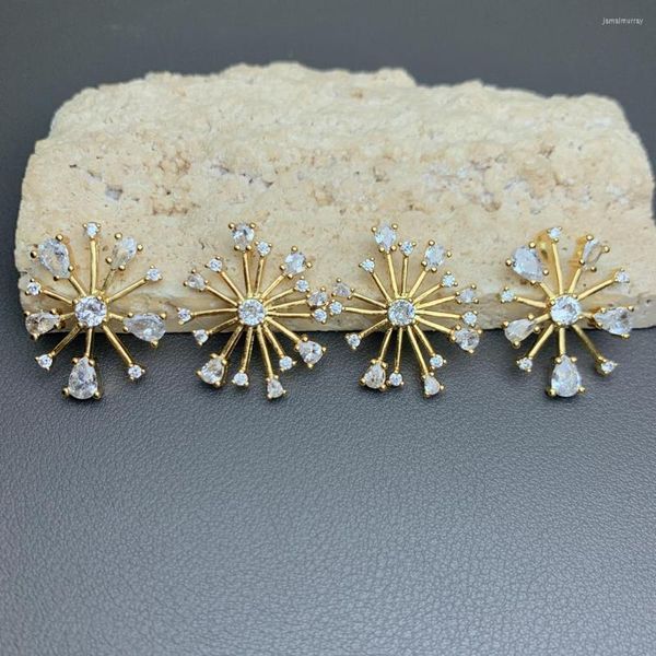 Dijes colgantes de flores de diamantes de imitación brillantes para mujer, fabricación de joyería DIY, collar, pendientes, accesorios al por mayor