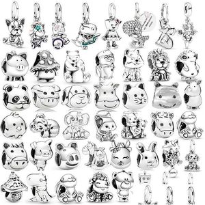 Charms Sier vergulde charm kraal olifant legering dierreeks koala kralen fit pan armband accessoires origineel voor sieraden maken druppel dhknf