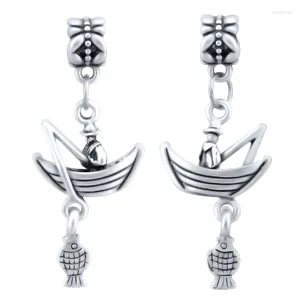 Charms Zilver Kleur Boot Vissen Man Charm Fit Originele Armbanden Voor Vrouwen DIY Sieraden Maken SPP068