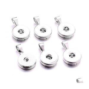 Charms Simple Métal 18Mm Ginger Snap Button Base Pendentif Pour Diy Snaps Boutons Collier Boucles D'oreilles Bijoux Accessoire Drop Delivery Fi Dhwyt