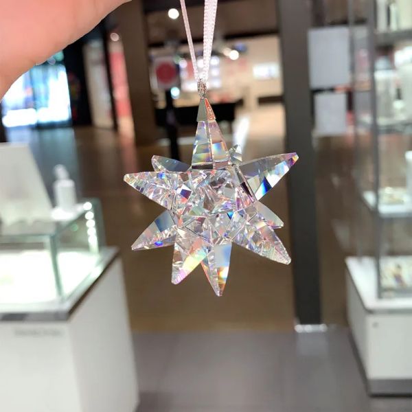 Charms Small Pendant Pendrian Crystal Star Star Car décoration Ornements Sun Catcher suspendu Grod Trim Christmas Freets Craft Two Size