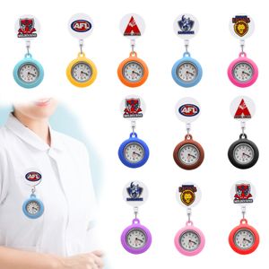 Charms sportlogo clip pocket horloges fob voor verpleegkundigen medisch hang klokcadeau op horloge met tweedehands drop levering otkiq