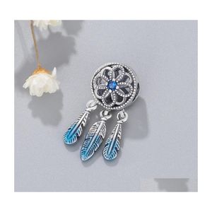 Charms Spring Collection 925 Sterling Sier Jewelry Beads Blue Dreamcatcher Fit Europese stijl Bracables kettingen Diy Gift to Women Dhyg8
