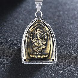 Charms roestvrij staal Boeddha-ganesha-olifant hanger vintage Tibetaanse zilveren kleur religieus geloof sieraden