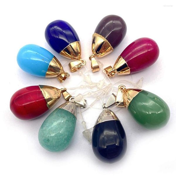 Charmes en forme de larme bijoux pendentif en pierre naturelle dames bricolage faisant collier boucles d'oreilles accessoires