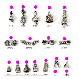 Charms Tibetan Sier Diy Fit armband Vajra Pestle Boeddhistische Schrift Bell Jewelrt bevindingen drop levering sieraden componenten Dh84Q