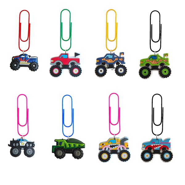 CHARMS TRUCK 9 CARTOOND Paper Clips Bookmarks Paperclips Colorf for Pagination Organize Folder Funny School Office Supply Student Statia Otmhc