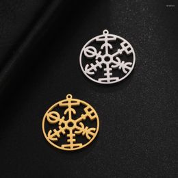 Charms Vassago 5 pièces Vintage Rune pendentif charme en acier inoxydable fleur creuse croix accessoires amulette bijoux pour hommes et femmes