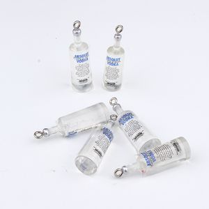 Dijes botella de agua resina pendientes hallazgos 3D funda de teléfono llavero collar Diy decoración joyería hacer 30X entrega de gota 2022 Smtrw