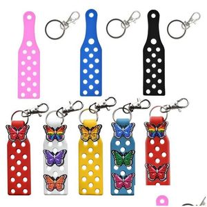 Charms Groothandel PVC 3D Keychain Holder Key Chain Bag Accessoires Drop levering sieraden bevindingen componenten Dhisj