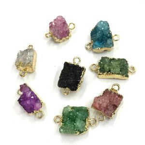 Charmes en gros pierres naturelles aléatoires gemme cristal Agate connecteur artisanat fait à la main collier à faire soi-même boucle d'oreille Bracelet bijoux fabrication de cadeaux
