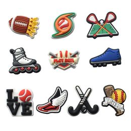 Charms Groothandel Sportvoetbal Zachte PVC -schoenendecoratie Buckle Accessories For Kids Girls Boys Party Gift Druppel Delivery Otule