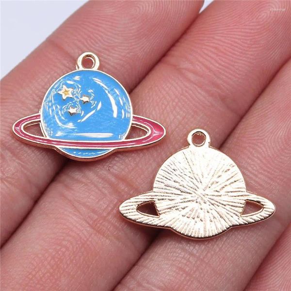 Charms WYSIWYG 10 Uds 24x18mm Sistema Solar KC chapado en oro para hacer joyería DIY