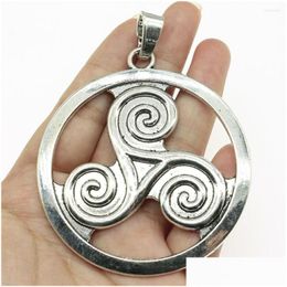 Charms Wysiwyg 1pcs 85x67mm triple spirale pour bijoux faisant des composants de bricolage