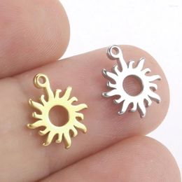 Charms WZNB 5 pièces cadre de fleur de soleil céleste pendentif en acier inoxydable pour la fabrication de bijoux collier à faire soi-même boucle d'oreille accessoires matériel