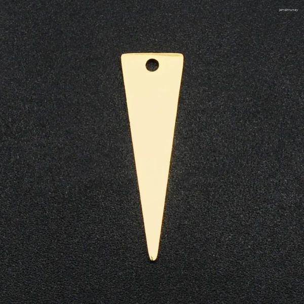 Breloques WZNB 5 pièces Triangle vierge estampage pendentif en acier inoxydable pour la fabrication de bijoux bricolage boucle d'oreille collier accessoires