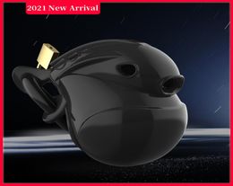 Chaste Bird 2021 Nouveau mâle entièrement de retenue Dispositif en silicone Cage Cage réglable Penis Pinis Ring Anti-Off Belt Sex Toys2647265