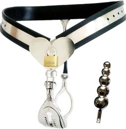 Chastetity Belt Woman Chastety Inoxydless Steel with Vaginal Plug Sex Toys for Women BDSMS Toys Bondage Panties With Locks Female Privacy Game 60-150 cm, 120/130 cm (47 / 51In)