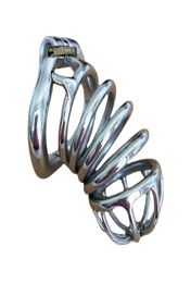 Dispositivos de castidad El anillo de presión de 4 tamaños se puede abrir Jaula masculina de acero inoxidable de 75 mm 1211142