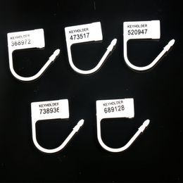 Kuisheidsapparaten Wegwerp plastic vergrendeling kooi accessoires sleutelhouder met serienummer stukken kaarten penis cock lock