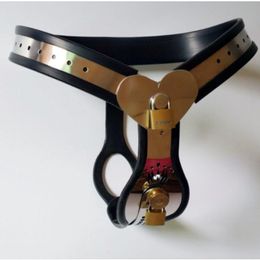 Dispositivos de castidad Nuevo dispositivo de acero inoxidable de cinturón femenino BDSM Bondage Sex Toys para Women529