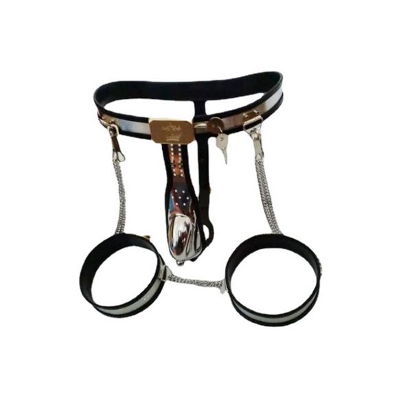 Dispositifs de chasteté Nouveau soutien-gorge en acier inoxydable modèle T entièrement réglable et verrouillable pour femmes, ceinture avec retenue de cheville, manchette de cheville, Bondage360