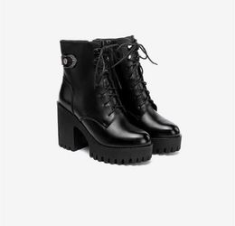Chaussures Boots Women Shoes Platform Black Lady Womens 8cm 10 cm de zapatillas de cuero zapatillas Sports Sports Tamaño 35-46 S
