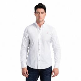 Chch Nueva llegada Camisa para hombre 100% Pure Cott Camisa a cuadros a rayas Busin Casual Camisa de manga larga de alta calidad para hombres q27S #