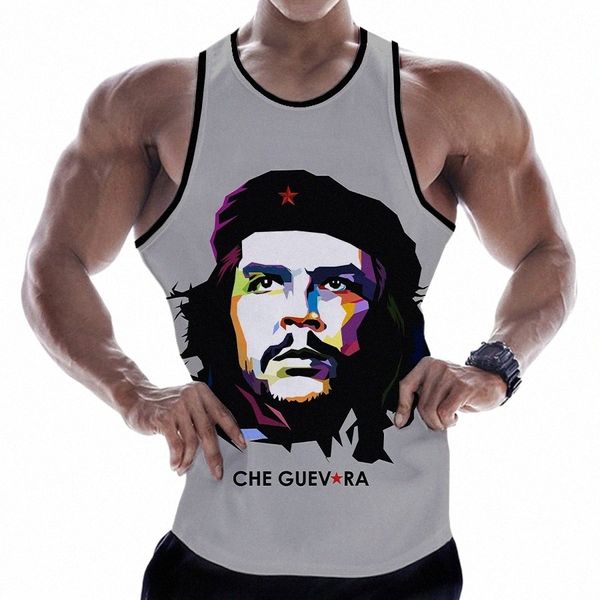 Che Guevara 3D Débardeurs imprimés Chemises à manches Printemps Eté Harajuku Streetwear T-shirt surdimensionné Tops Tees Vêtements pour hommes x4X8 #