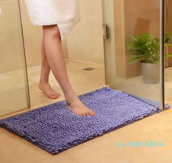 Barato 10 colores alfombra de baño para cocina Toliet Super suave antideslizante baño absorbente 38x58cm alfombra de baño dormitorio alfombra rectangular